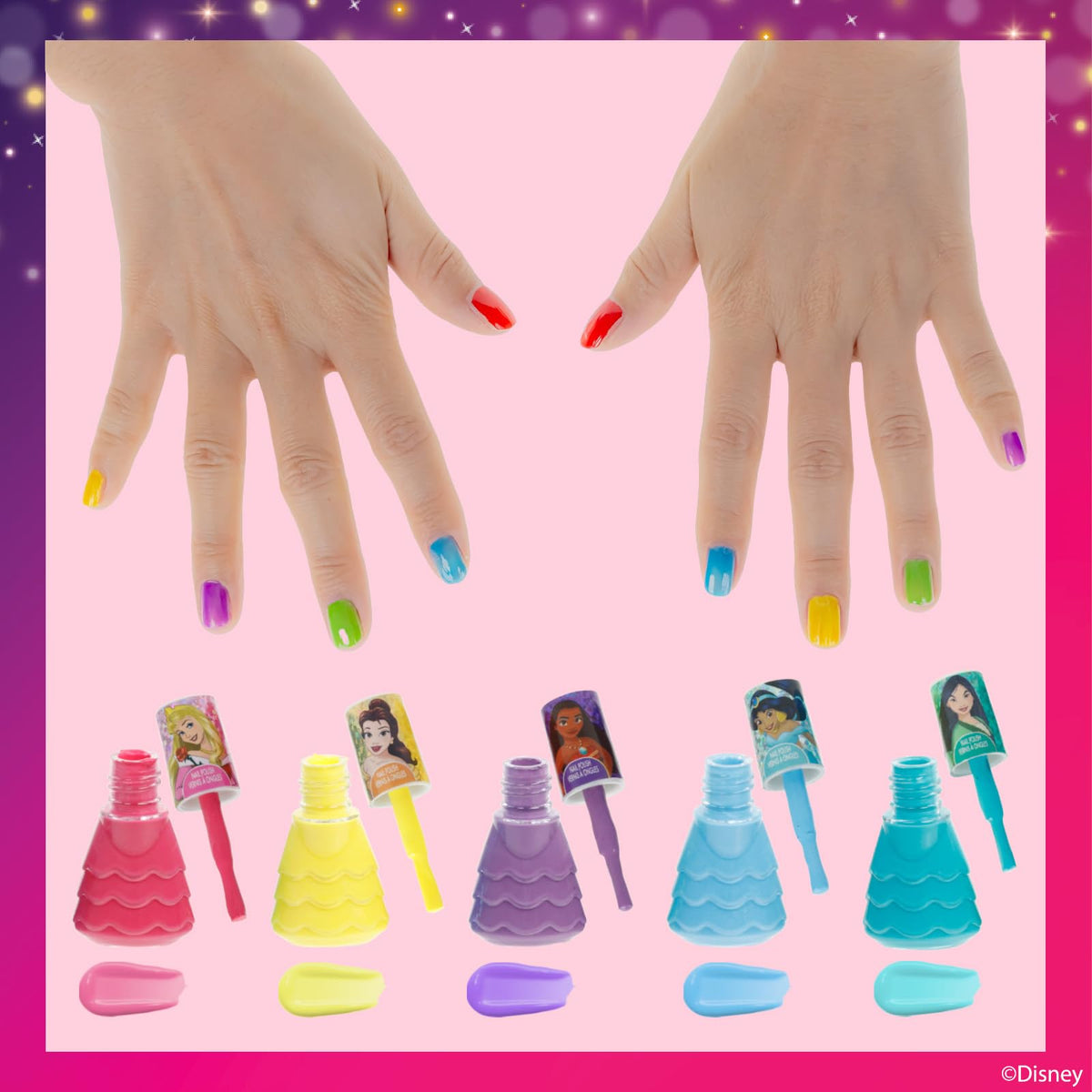 Townley Girl polish being applied to a child's hands for neat, quick drying