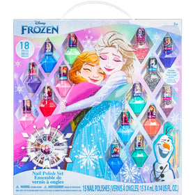 Townley Girl front packaging showing Frozen nail set and colors, playful presentation benefit