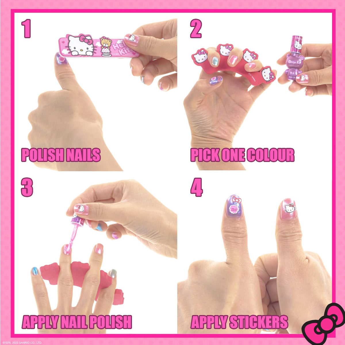 Townley Girl makeup brushes detail illustrating easy-to-hold brushes for kids