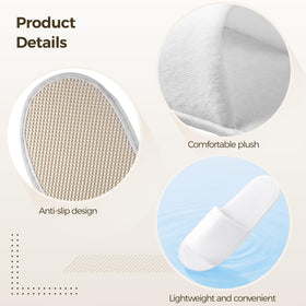 Toyosport slipper held in hand for size scale and easy distribution