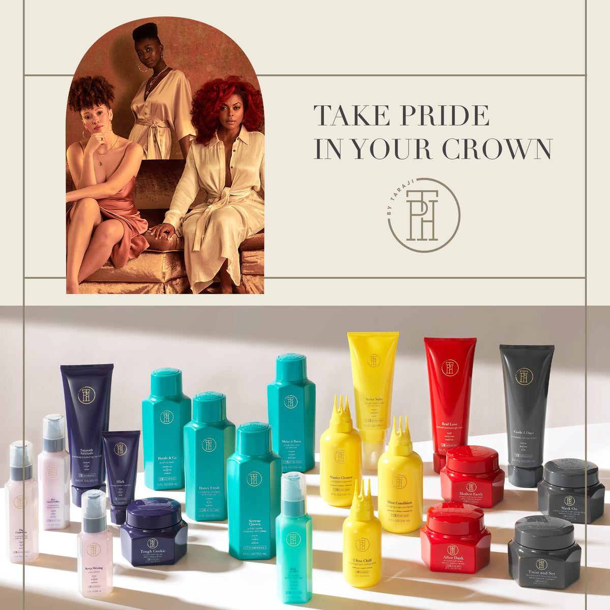 TPH by Taraji on bathroom shelf lifestyle scene adding routine luxury
