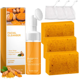 TPTAL front packaging of turmeric wash set showing contents and benefit of complete cleansing