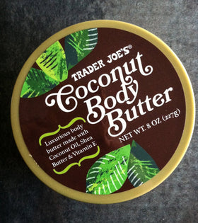 Trader Joe's cream on palm being smeared, demonstrates easy absorption and moisturizing benefit