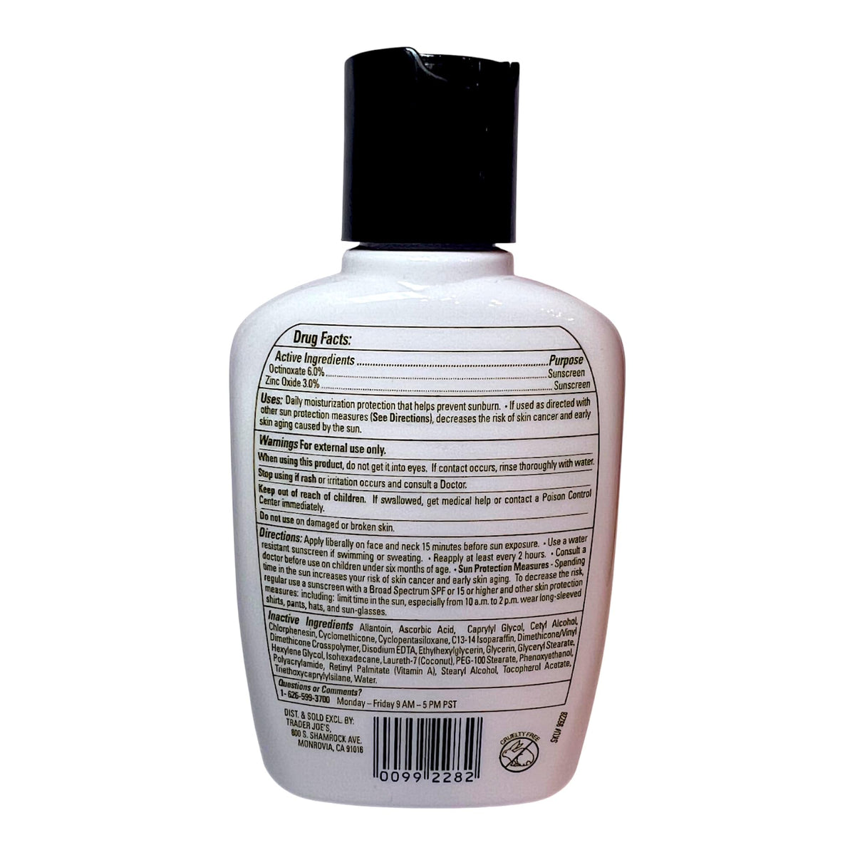 Trader Joe's Enrich lotion texture close-up demonstrating lightweight, non-greasy hydration