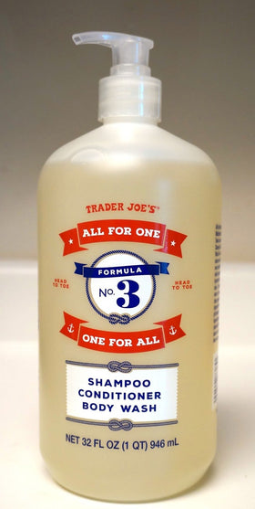 Trader Joe's FORMULA NO.3 front label showing bottle and size for clear identification and convenience