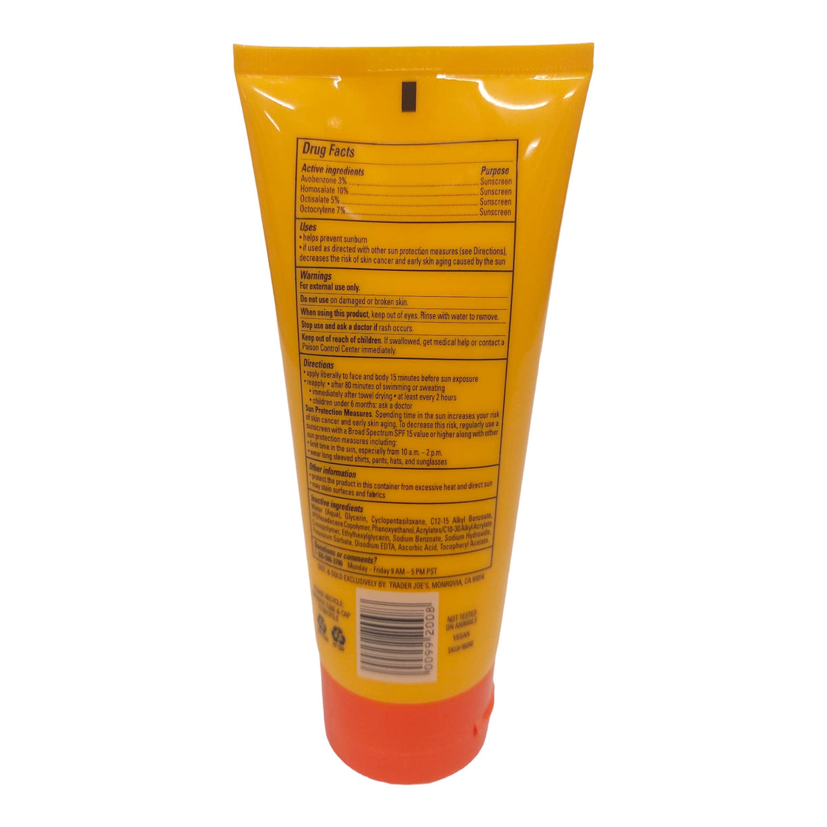 Trader Joe's sunscreen texture swatch highlighting lightweight, non-greasy finish and smooth absorption