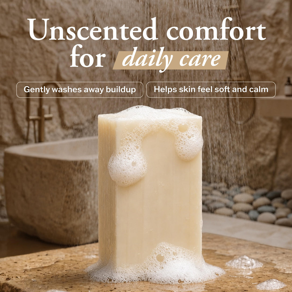 TRADITIONAL NUTRIENTS close-up of hand-cut bar texture highlighting natural finish and quality