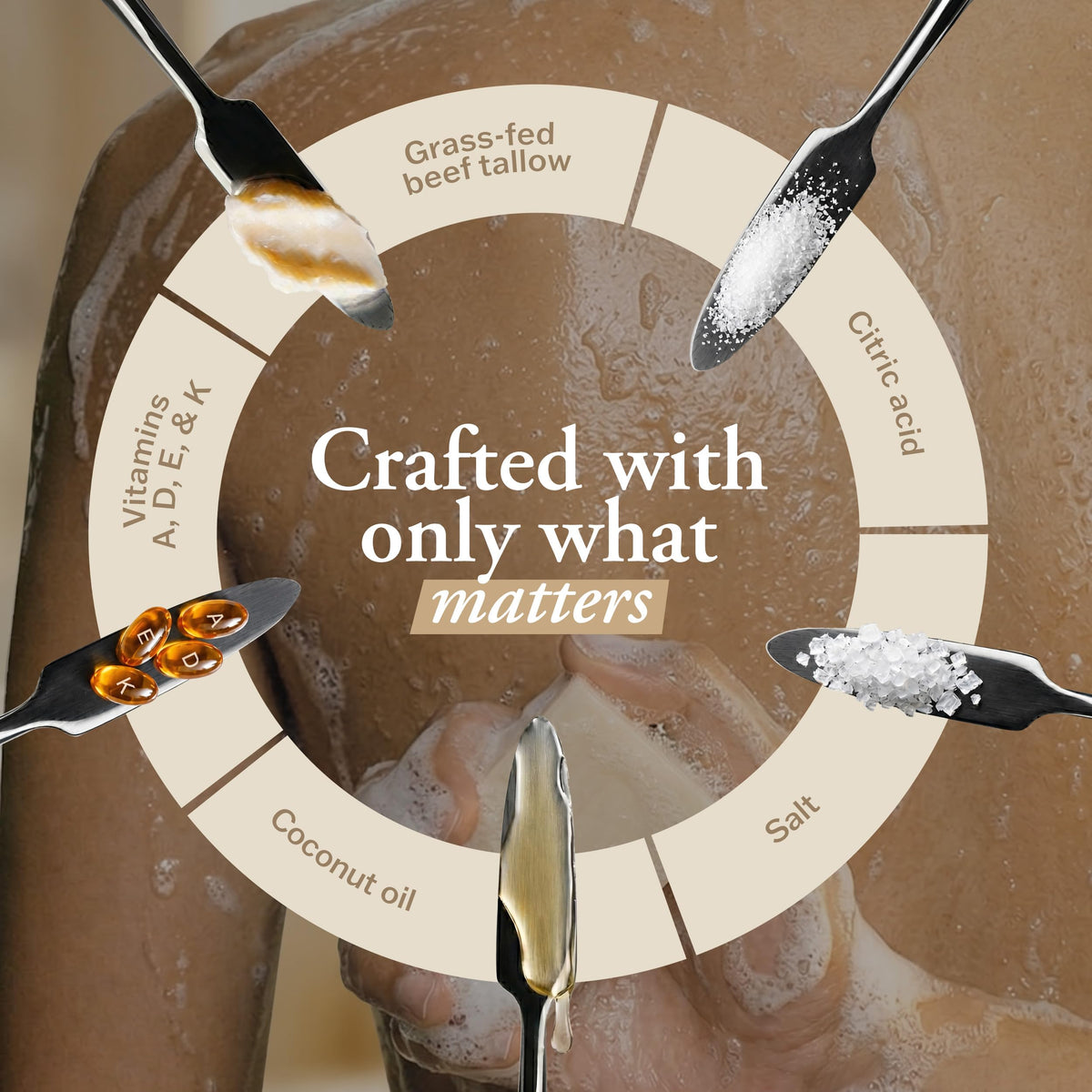 TRADITIONAL NUTRIENTS rich lather in hand demonstrating creamy cleansing performance