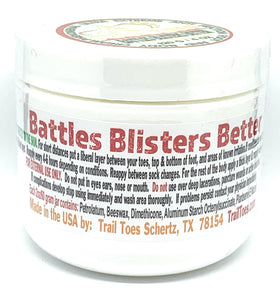 Trail Toes applied to foot demonstrating reduced-chafing benefit