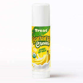 TREAT banana cream size comparison in hand illustrating large value