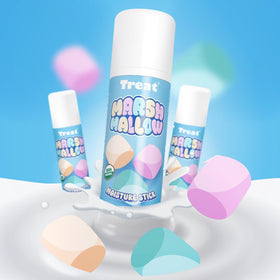 TREAT marshmallow stick applying to lips offering soothing moisture