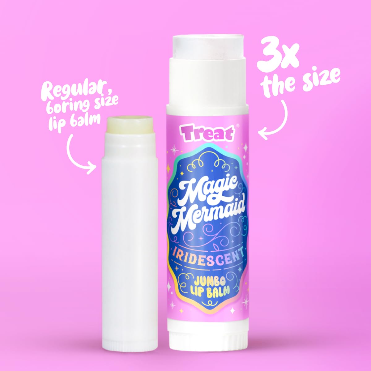 TREAT close-up texture of balm revealing creamy, moisturizing finish for smooth lips
