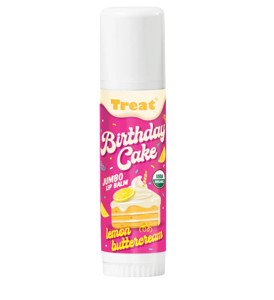 TREAT front packaging view showing jumbo lemon buttercream balmy benefits