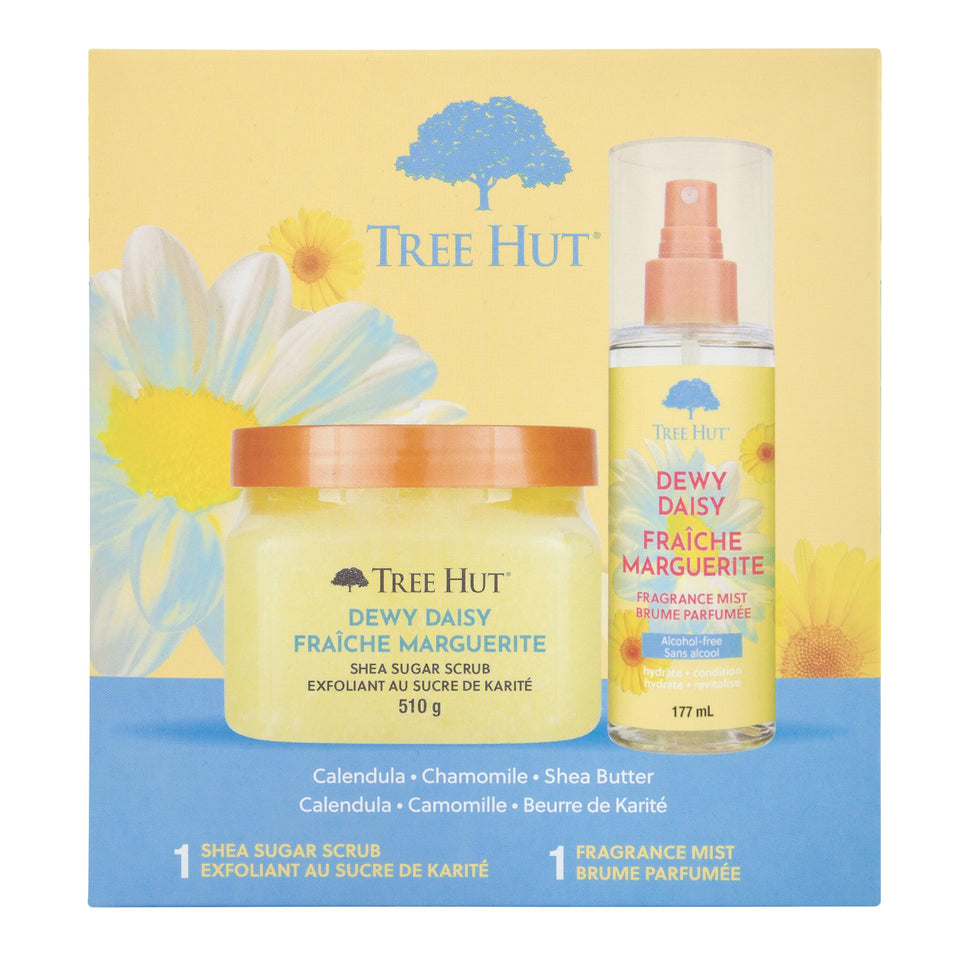 Tree Hut front packaging showing gift set and benefits