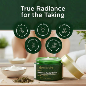 Tree of Life after-rinse glowing skin close-up showing smooth texture
