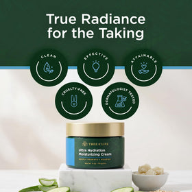Tree of Life Beauty jar on bathroom shelf lifestyle shot promoting daily routine