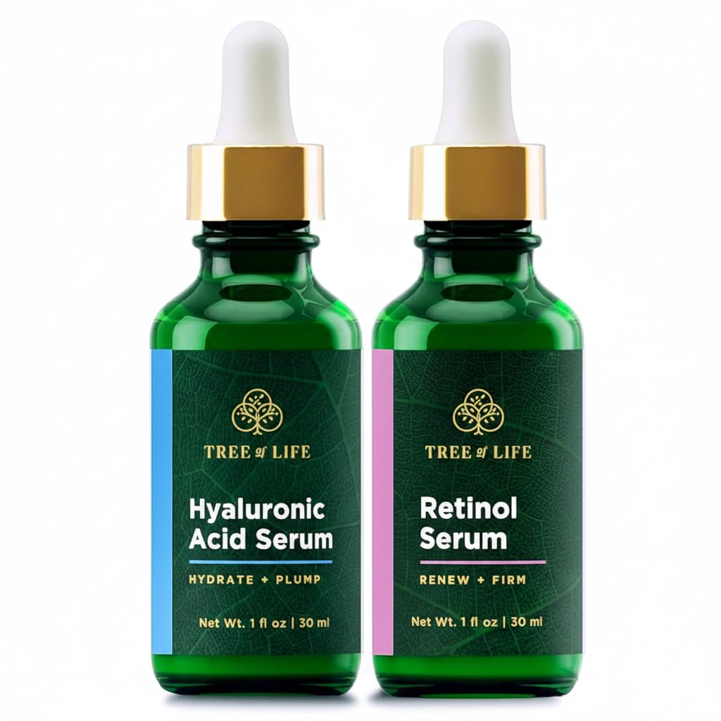 Tree of Life Beauty front packaging showing two 1 fl oz bottles and benefits
