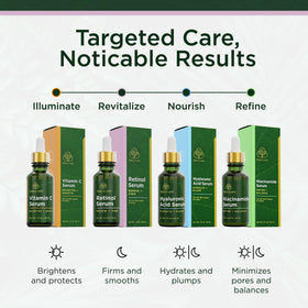 Tree of Life serum staged in bathroom setting promoting daily routine benefit