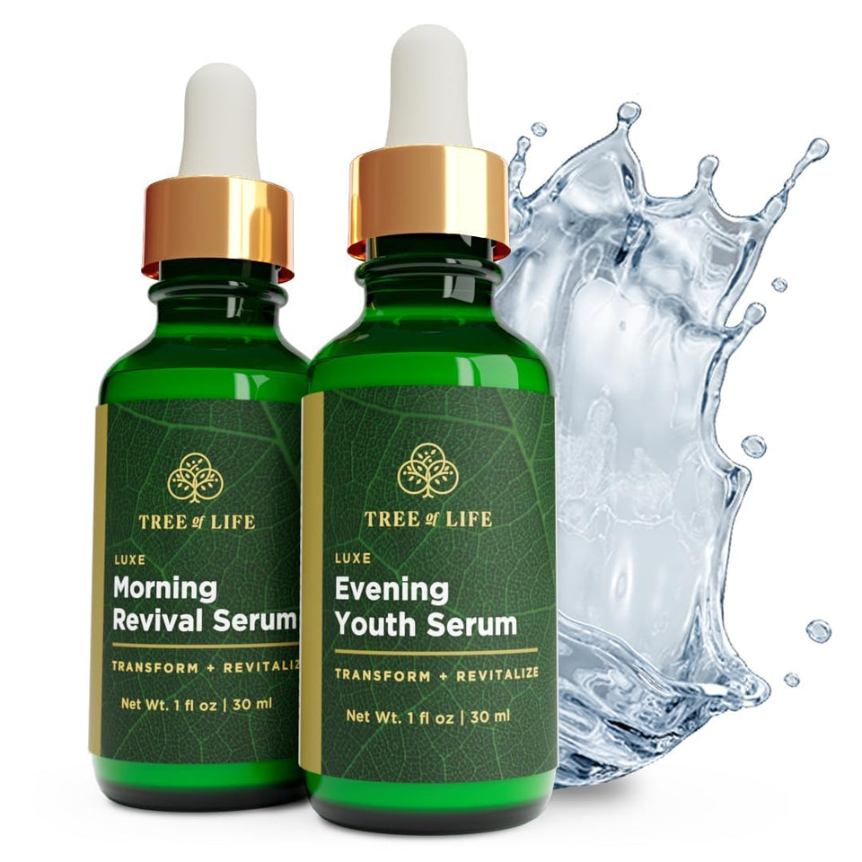 Tree of Life front packaging showing both serums and clear usage benefit