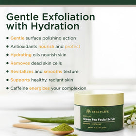Tree of Life label detail highlighting green and white tea extracts benefit