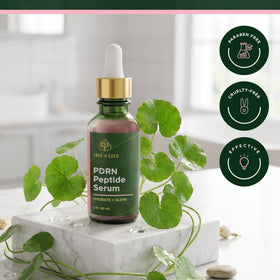 Tree of Life bottle staged on vanity conveying everyday routine upgrade