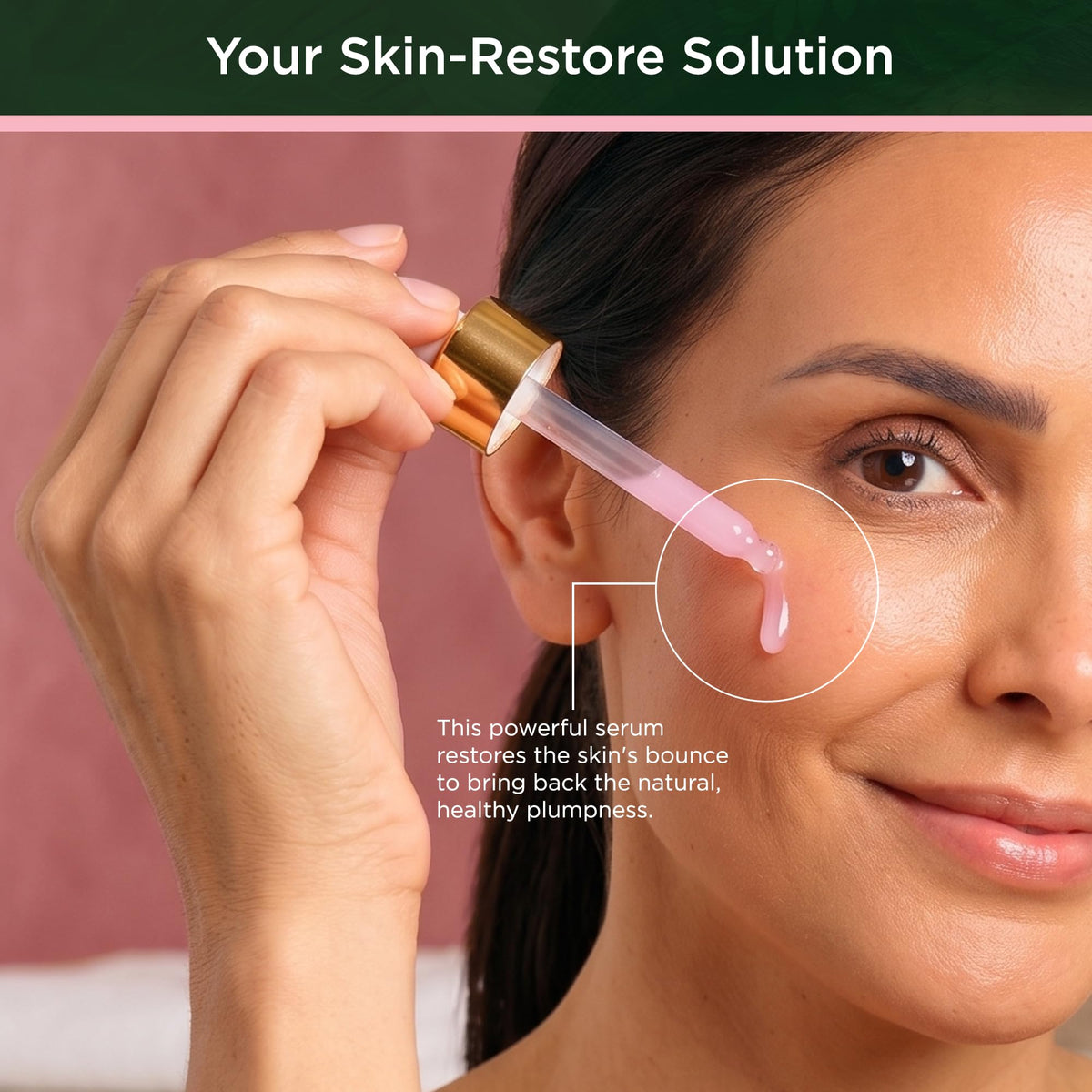 Tree of Life serum texture on hand illustrating lightweight hydration