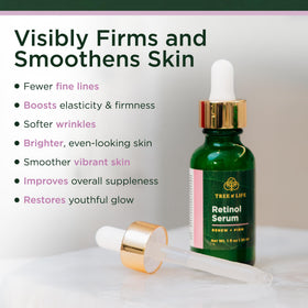 Tree of Life Beauty retinol serum close-up illustrating smoothing texture benefits