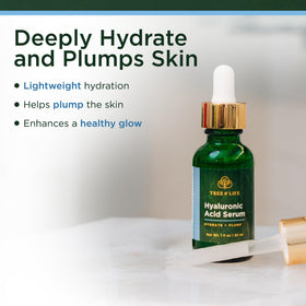 Tree of Life retinol serum bottle staged at night suggesting renewal while sleeping