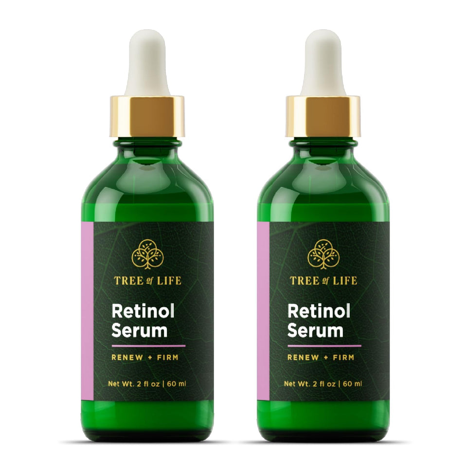 Tree of Life front bottle showing branding and benefit of smoother skin