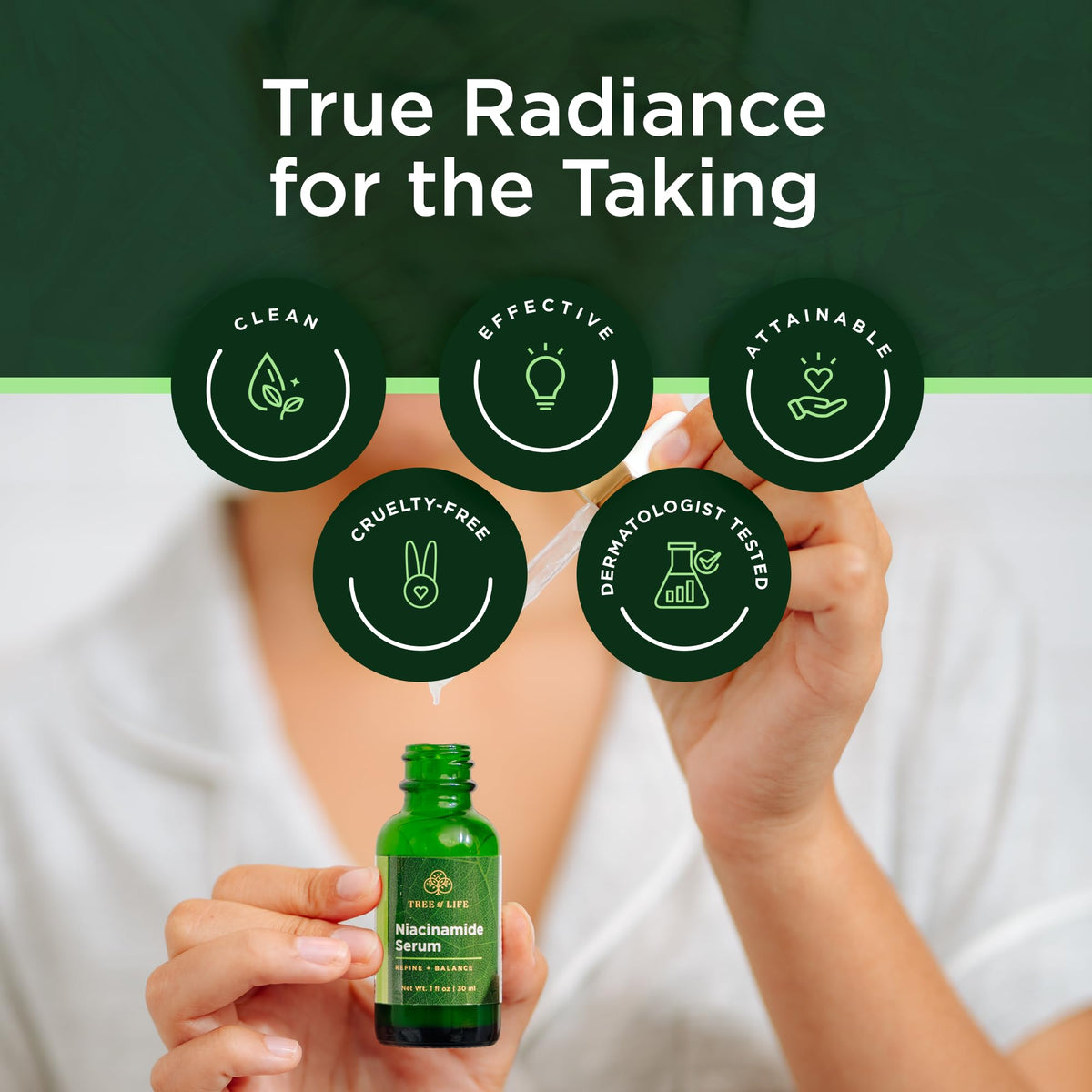 Tree of Life aloe ingredient display showing soothing natural moisturization