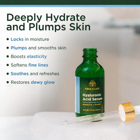 Tree of Life serum being applied to hand demonstrating smooth, fast absorption