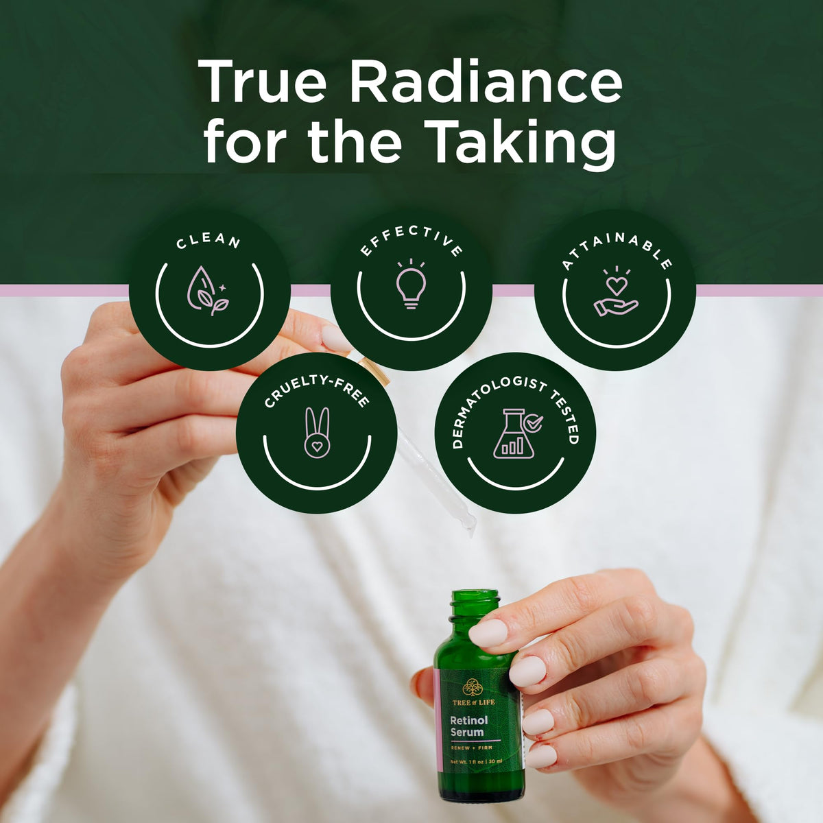 Tree of Life bottle neck and cap detail illustrating quality packaging benefit