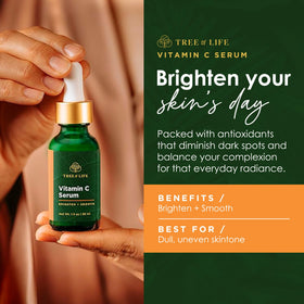 Tree of Life Beauty vitamin C serum texture droplet illustrating brightening benefit