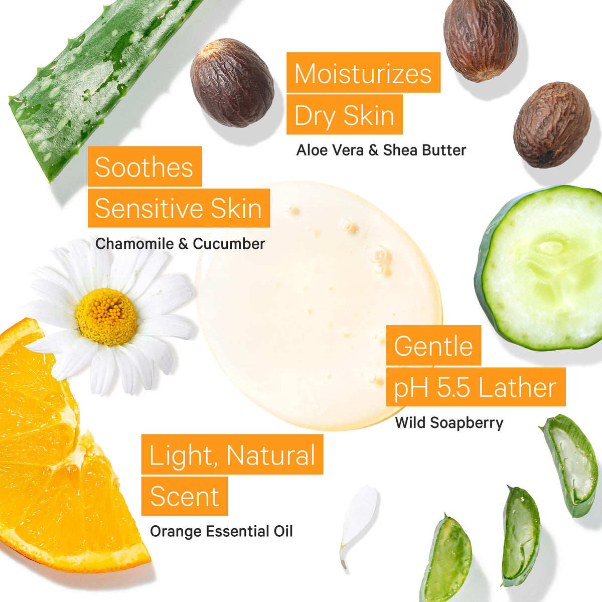 Tree To Tub creamy lather texture demonstrating hydrating, sulfate-free cleanse