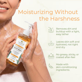 Tree To Tub citrus texture foam on hand demonstrating gentle lather