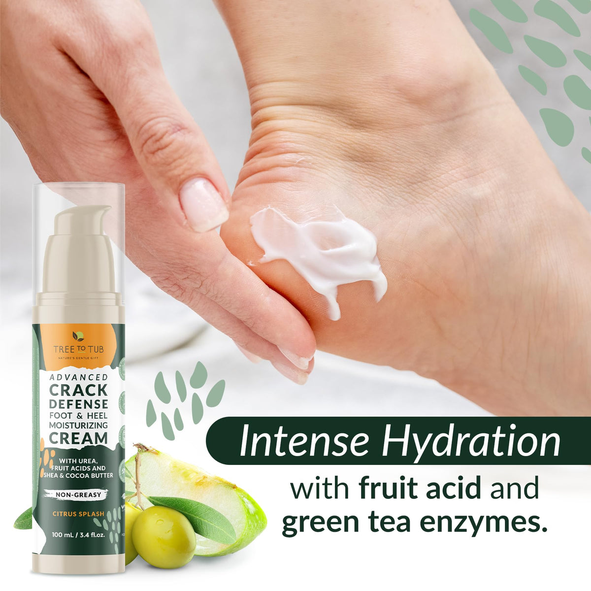 Tree To Tub applied to heel demonstrating fast relief