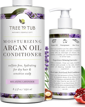 Tree To Tub front bottle showing label and benefits