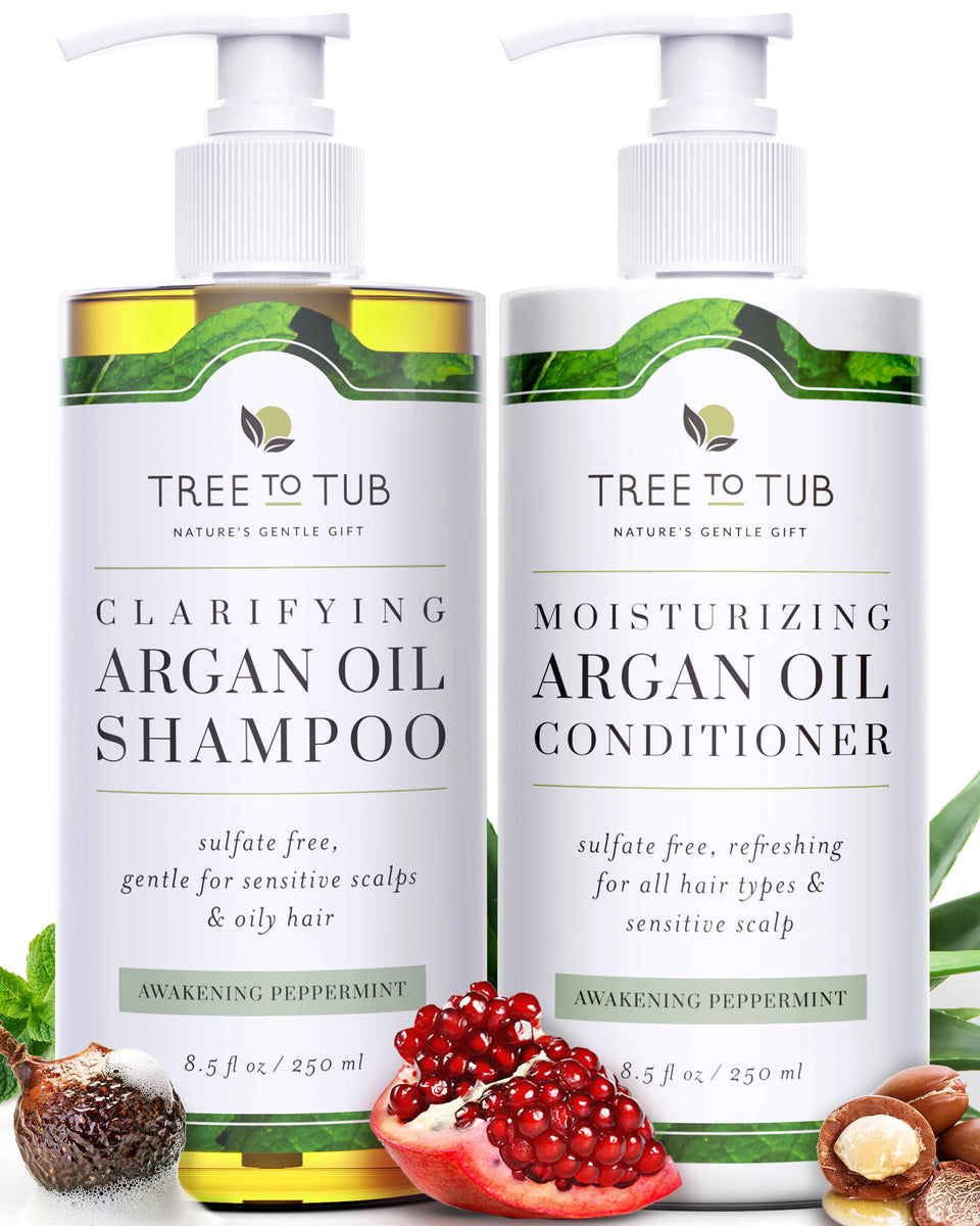 Tree To Tub front packaging showing both bottles and benefits