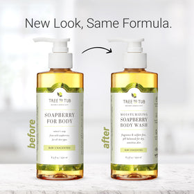 Tree To Tub organic aloe leaf with product highlighting soothing hydration