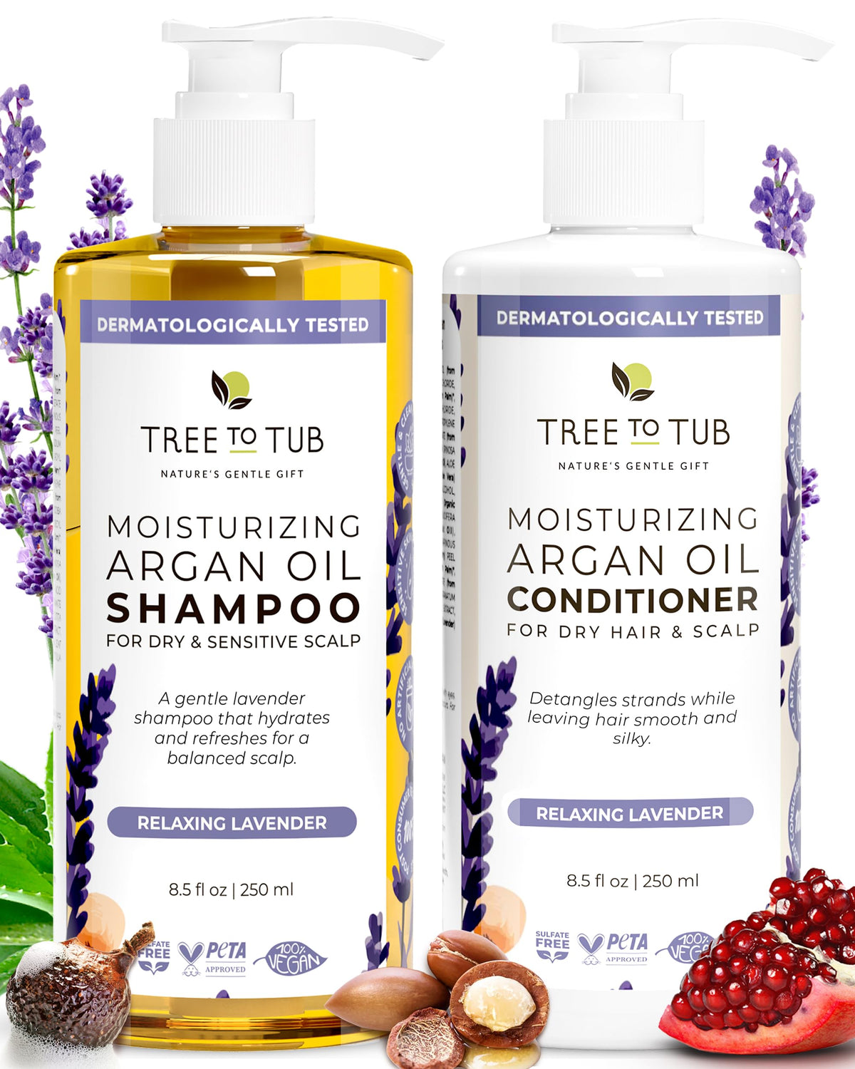 Tree To Tub front packaging showing lavender duo and benefits
