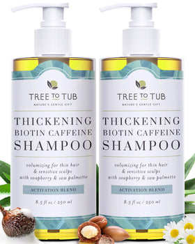 Tree To Tub front packaging showing volumizing shampoo benefits