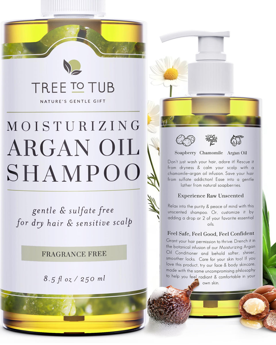 Tree To Tub front bottle view showing label and unscented benefit