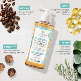 Tree To Tub shampoo in hand showing easy dispensing and control