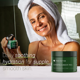 Tree To Tub moisturizer texture close-up showing lightweight hydration benefit