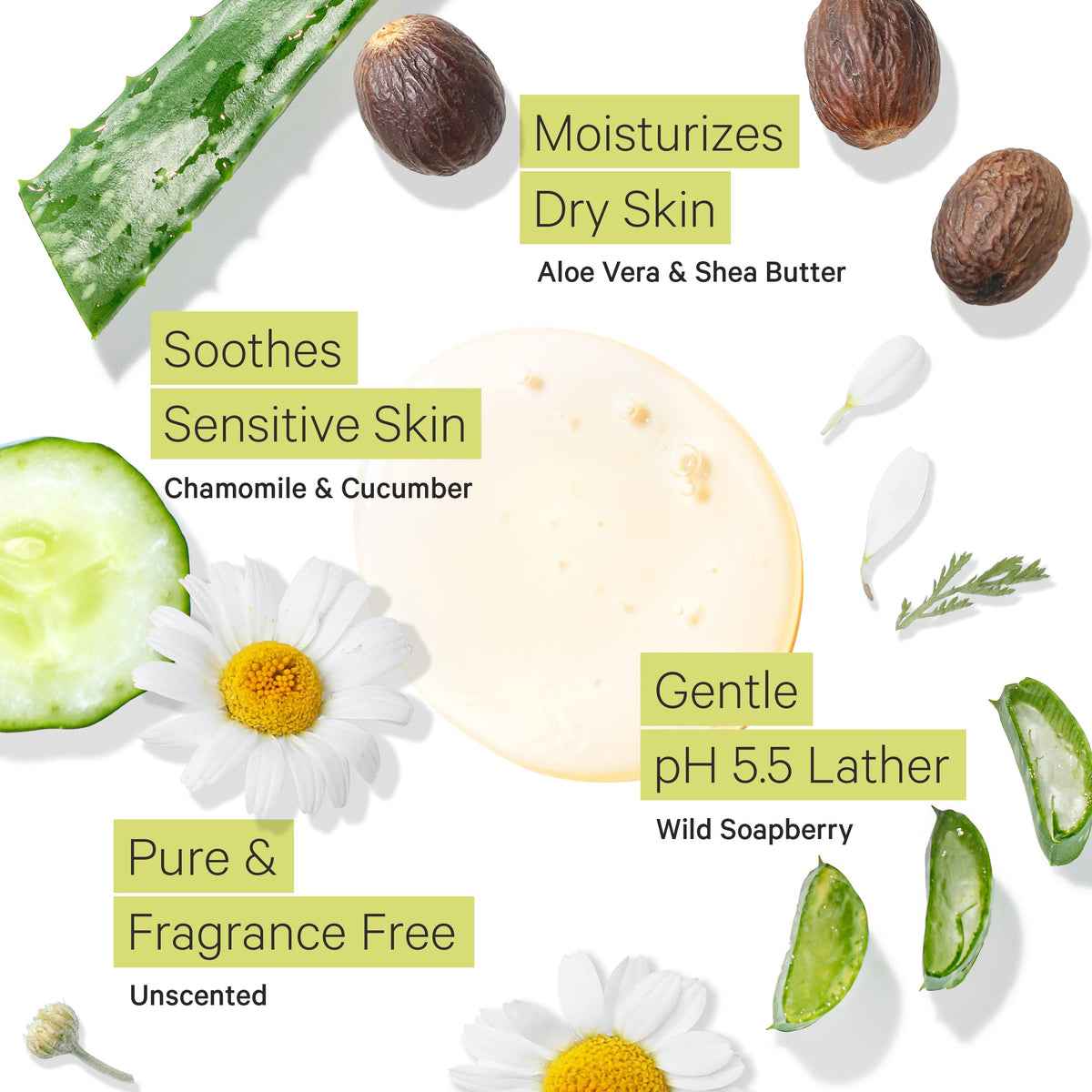 Tree To Tub lather texture close-up showing soft foam and moisturizing feel