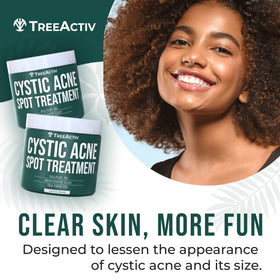 TreeActiv application on jawline demonstrating targeted spot placement benefit