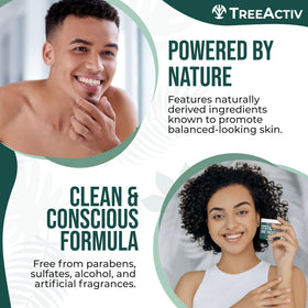 TreeActiv applied to jawline spot demonstrating targeted overnight use