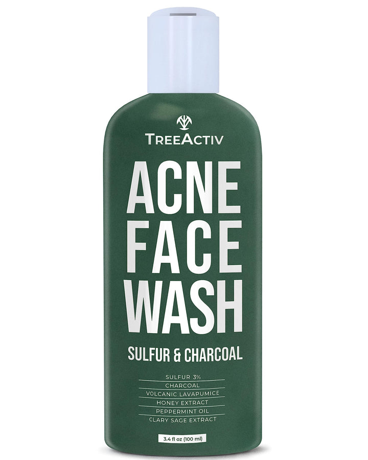 TreeActiv front packaging showing charcoal face wash benefits