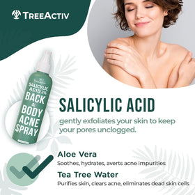 TreeActiv ingredients label highlighting tea tree and eucalyptus extracts