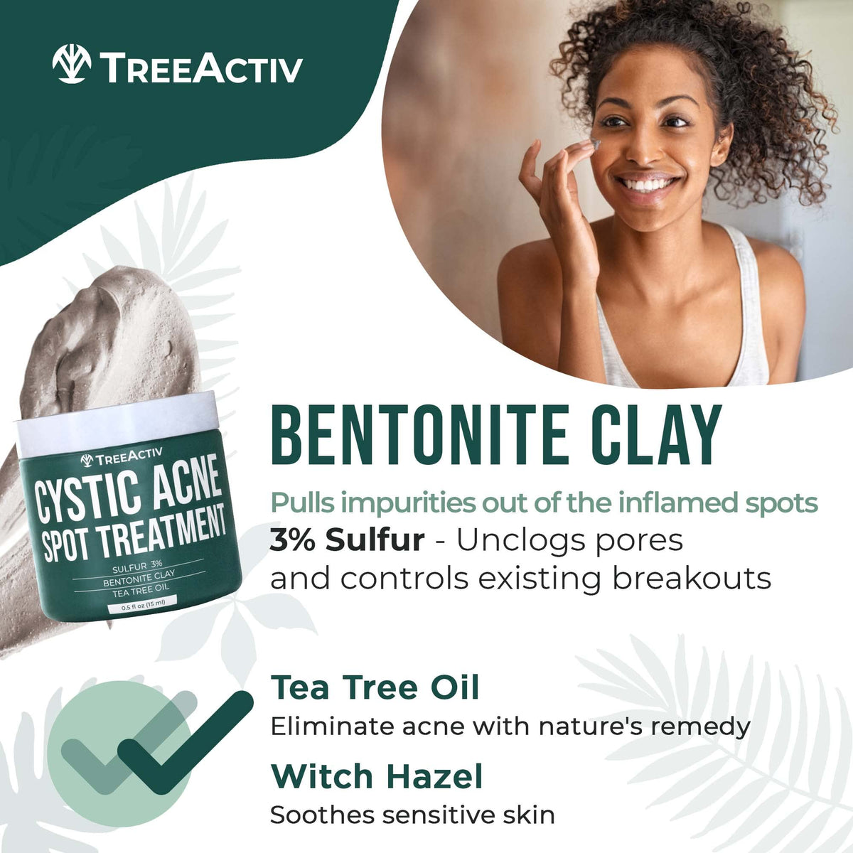 TreeActiv nighttime skin routine on bedside table illustrating overnight use benefit